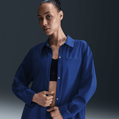 Nike24.7 PerfectStretch Dri-FIT ボタンシャツ M Nike 24.7 PerfectStretch Women's Dri-FIT Oversized Long